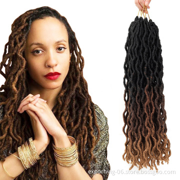 Wholesale Price Crochet Hair Extensions High Quality 18 Inch 100g Gypsy Locs Faux Curly Locs Twist Braids For Woman